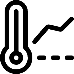 Temperature Up Icon from Ultimate Regular Set