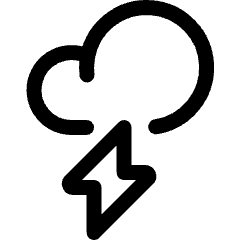 Weather Cloud Thunder Icon from Ultimate Regular Set