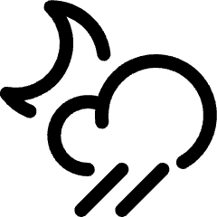 Weather Night Rain Icon from Ultimate Regular Set