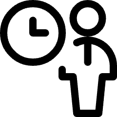 Human Resources Businessman Clock Icon from Ultimate Regular Set