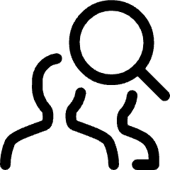 Human Resources Search Employees Icon from Ultimate Regular Set