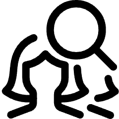 Human Resources Search Women Icon from Ultimate Regular Set