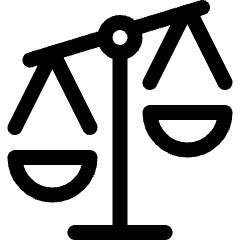 Legal Scale Unequal Icon from Ultimate Regular Set