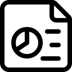 Office File Text Graph Alternate Icon from Ultimate Regular Set