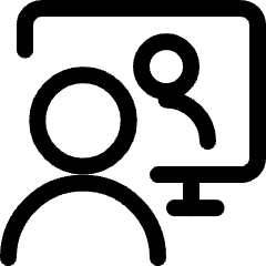 Meeting Team Monitor 1 Icon from Ultimate Regular Set