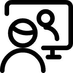 Meeting Team Monitor Man 1 Icon from Ultimate Regular Set