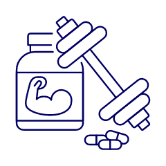 Muscles Protein Illustration from UX Line Set