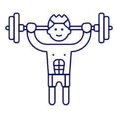 Training Bodybuilder 1 Illustration from UX Line Set