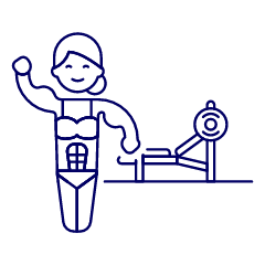 Training Bodybuilder 12 Illustration from UX Line Set