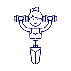 Training Bodybuilder 2 Illustration from UX Line Set