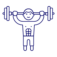 Training Bodybuilder 3 Illustration from UX Line Set
