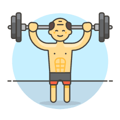 Training Bodybuilder 5 Illustration from UX Colors Set