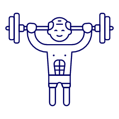 Training Bodybuilder 5 Illustration from UX Line Set
