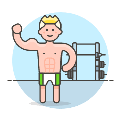 Training Bodybuilder 7 Illustration from UX Colors Set