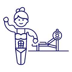Training Bodybuilder 8 Illustration from UX Line Set
