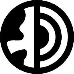 Clean line icon of a split circle with layered arcs and an irregular shape. Used for geology and earth science.