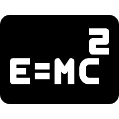 School Science Mass Energy Equivalence Icon from Nova Solid Set