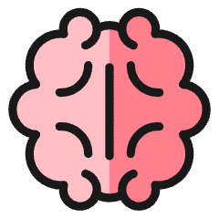 Study Brain Icon from Ultimate Colors Set