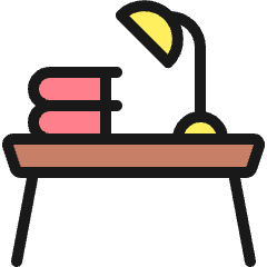 Study Desk Icon from Ultimate Colors Set