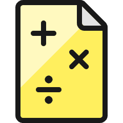 Study Exam Math Icon from Ultimate Colors Set