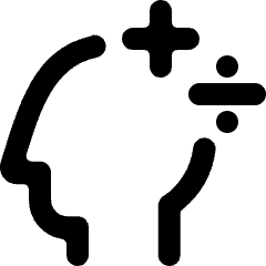 Study Maths Brain Icon from Ultimate Bold Set