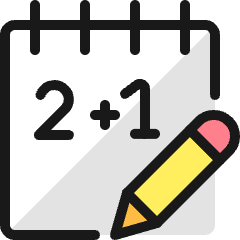 Study Notebook Maths Icon from Ultimate Colors Set