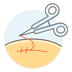Surgery Suture 3 Illustration from UX Colors Set