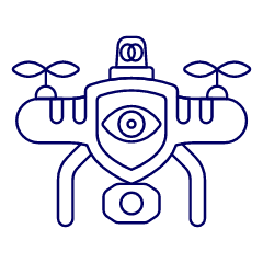 Security Drone 1 Illustration from UX Line Set