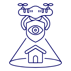 Security Drone 2 Illustration from UX Line Set