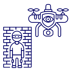 Security Drone 3 Illustration from UX Line Set