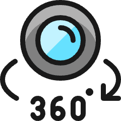 Surveillance 360 Camera Icon from Ultimate Colors Set