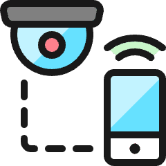Surveillance Camera Smartphone Icon from Ultimate Colors Set