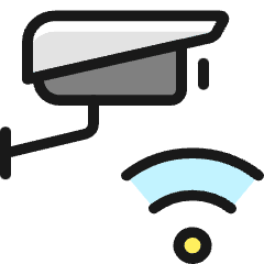 Surveillance Cctv Wifi Icon from Ultimate Colors Set