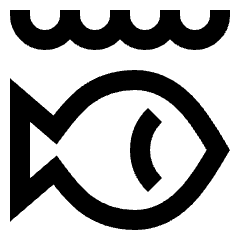 Life Below Water Icon from Sharp Line Set