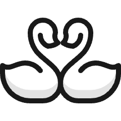 Swan Couple Icon from Ultimate Colors Set