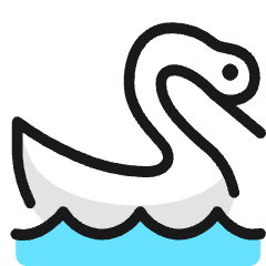 Swan Water Icon from Ultimate Colors Set