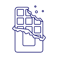 Choco Bar Bite Illustration from UX Line Set