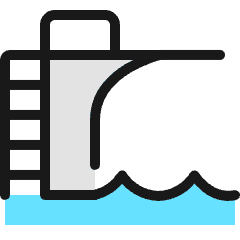 Swimming Pool Board Icon from Ultimate Colors Set
