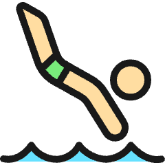 Swimming Diving Icon from Ultimate Colors Set