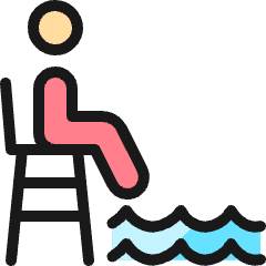 Swimming Lifeguard Icon from Ultimate Colors Set