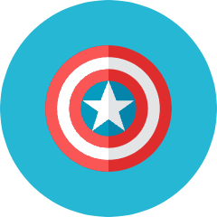 Captain Shield Icon from Kameleon Colors Set