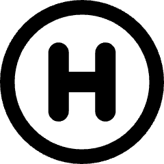 Hospital Sign Circle Icon from Core Remix Set