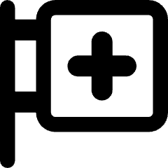 Hospital Sign Icon from Core Remix Set