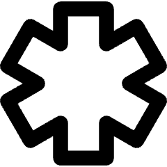 Medical Cross Symbol Icon from Core Remix Set