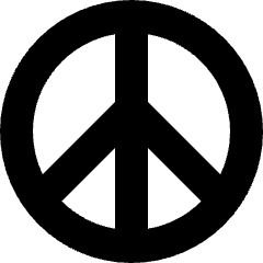 Peace Symbol Icon from Sharp Solid Set