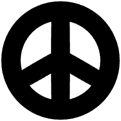 Peace Symbol Icon from Plump Solid Set