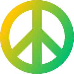 Peace Symbol Icon from Sharp Gradient Set