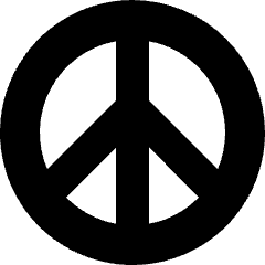 Peace Symbol Icon from Micro Solid Set