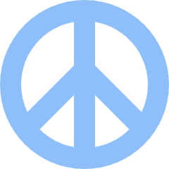 Peace Symbol Icon from Sharp Flat Set
