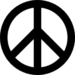 Peace Symbol Icon from Micro Line Set